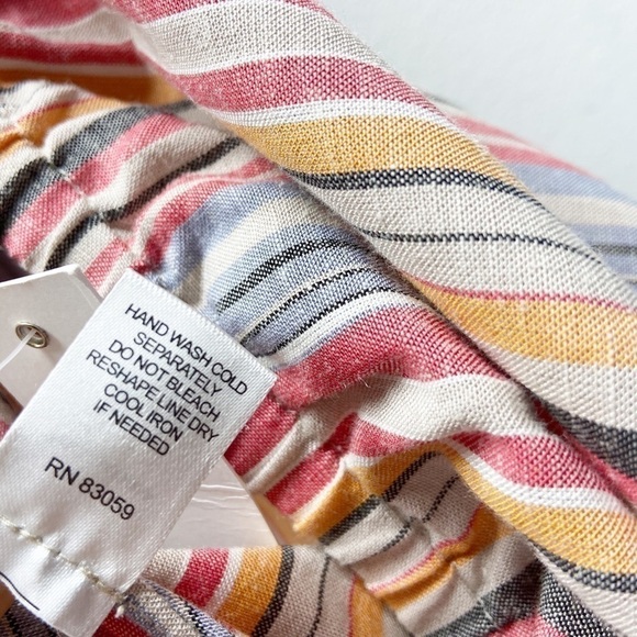 DREW Linen Blend Strapless Jumpsuit Sz S - Picture 8 of 8